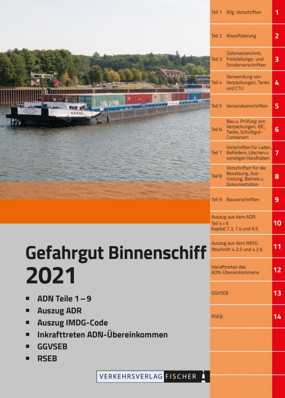 Cover-Bild ADN 2021 Gefahrgut Binnenschiff
