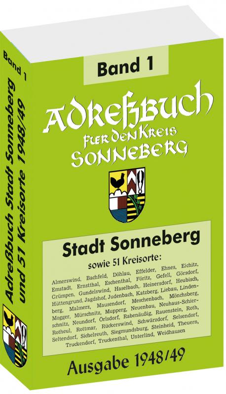 Cover-Bild Adreßbuch der Stadt SONNEBERG 1948/49 und 51 Kreisorte