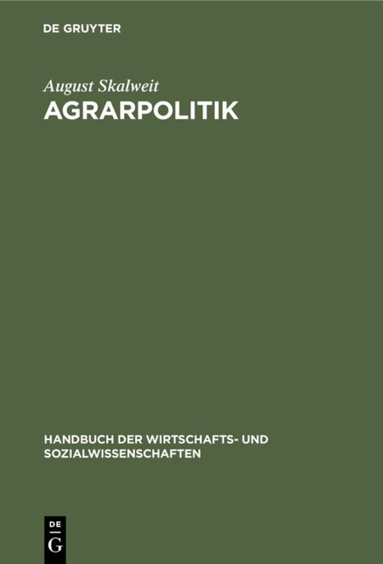 Cover-Bild Agrarpolitik