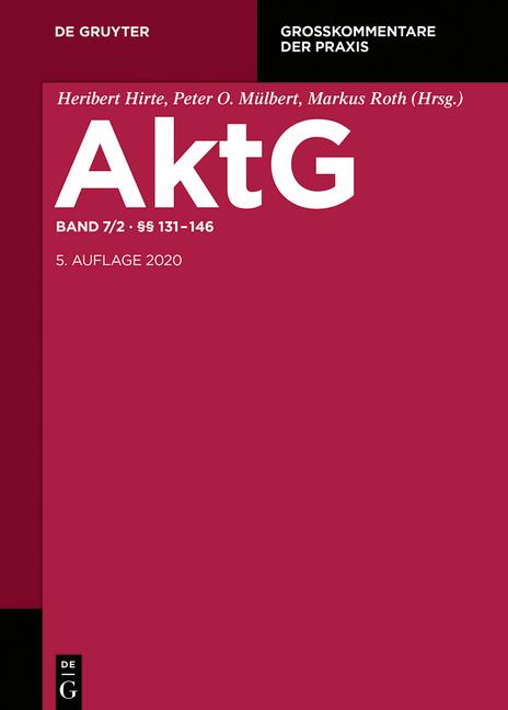 Cover-Bild Aktiengesetz / §§ 131-146
