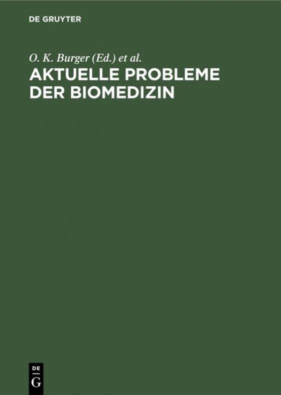 Cover-Bild Aktuelle Probleme der Biomedizin