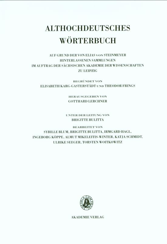 Cover-Bild Althochdeutsches Wörterbuch / Band VI: M–N. 10. Lieferung (mit bis mor(a)beri)