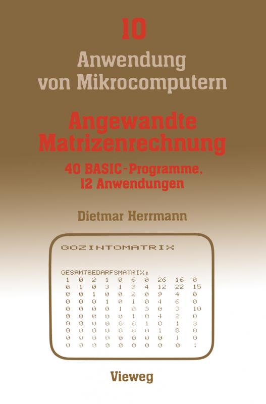 Cover-Bild Angewandte Matrizenrechnung