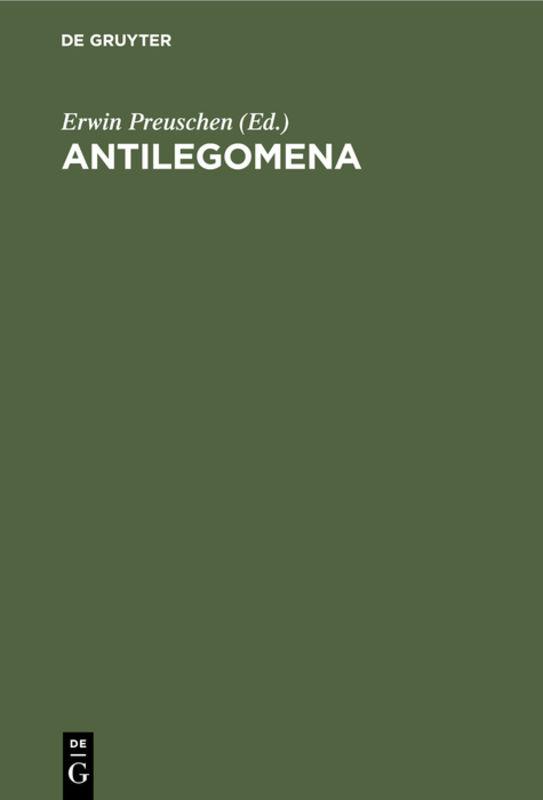 Cover-Bild Antilegomena