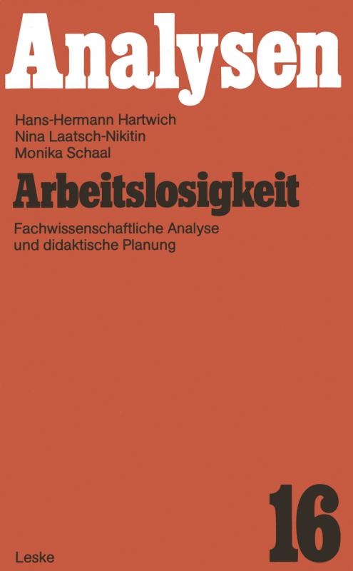Cover-Bild Arbeitslosigkeit