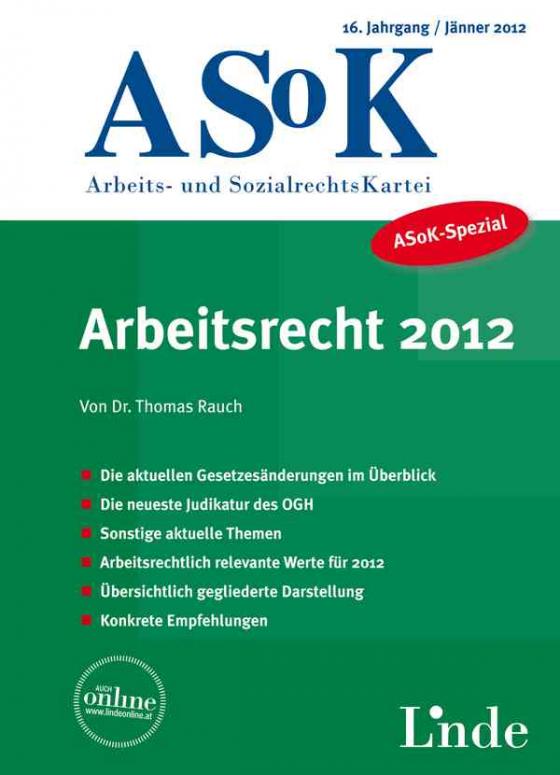 Cover-Bild ASoK-Spezial Arbeitsrecht 2012