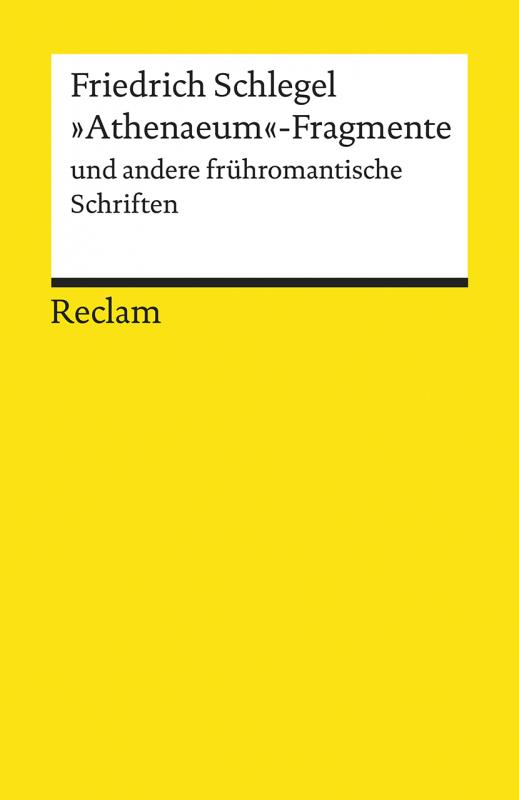 Cover-Bild "Athenaeum"-Fragmente und andere frühromantische Schriften