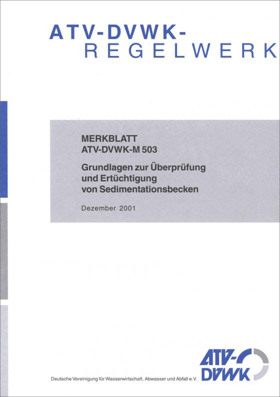 Cover-Bild ATV-DVWK-M 503 Überprüfung und Ertüchtigung von Sedimentationsbecken