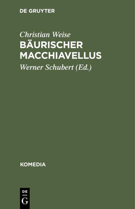Cover-Bild Bäurischer Macchiavellus
