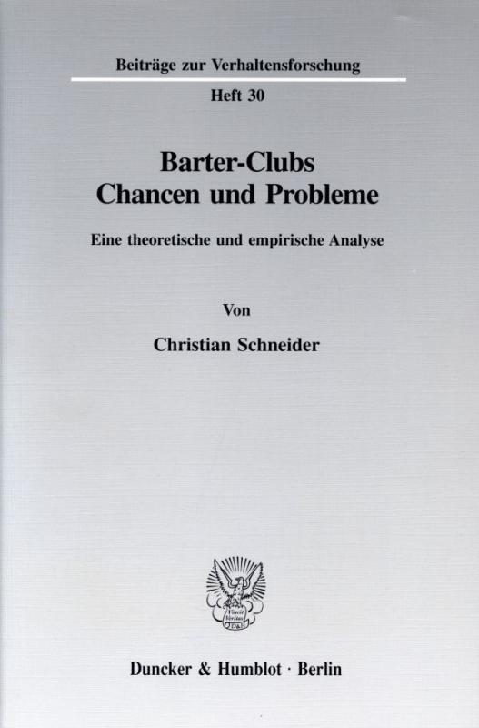 Cover-Bild Barter-Clubs - Chancen und Probleme.