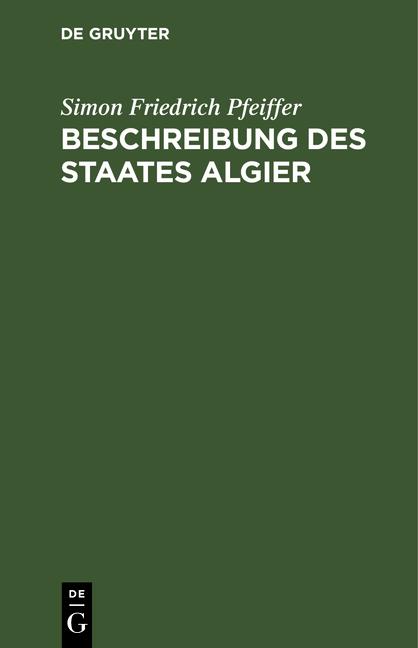 Cover-Bild Beschreibung des Staates Algier