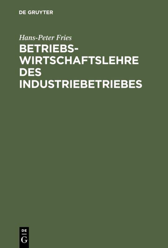 Cover-Bild Betriebswirtschaftslehre des Industriebetriebes