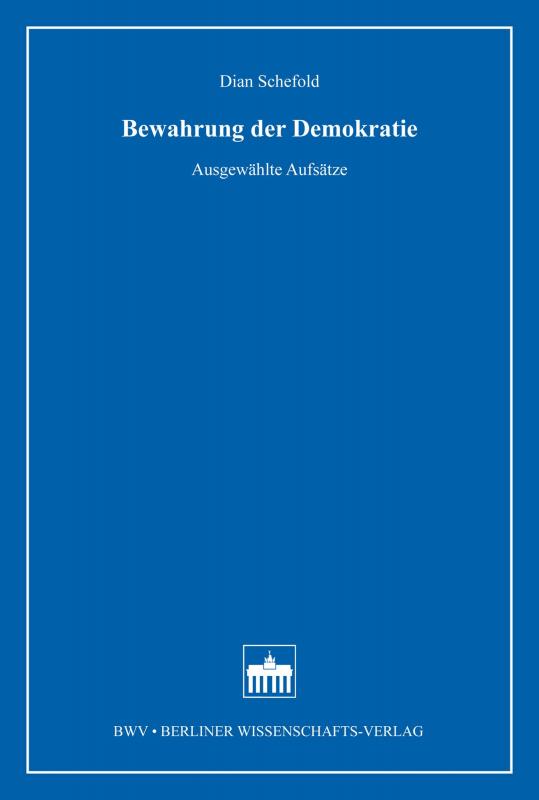 Cover-Bild Bewahrung der Demokratie