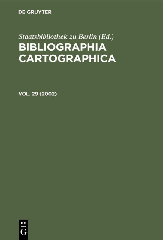 Cover-Bild Bibliographia Cartographica / 2002