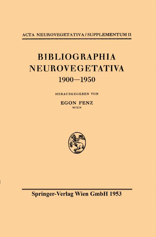 Cover-Bild Bibliographia Neurovegetativa 1900-1950