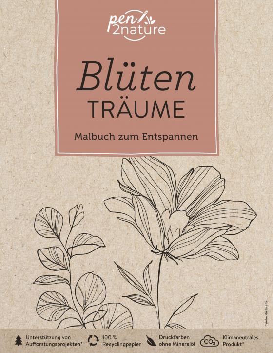 Cover-Bild Blütenträume - Malbuch zum Entspannen. Umweltfreundliche Ausmalbilder für Erwachsene