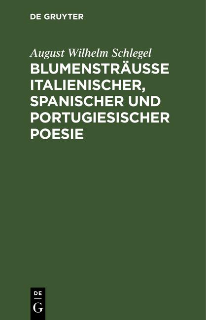 Cover-Bild Blumensträusse italienischer, spanischer und portugiesischer Poesie