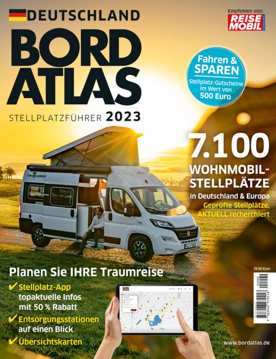 Cover-Bild Bordatlas Stellplatzführer 2023