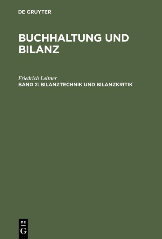Cover-Bild Buchhaltung und Bilanz / Bilanztechnik und Bilanzkritik