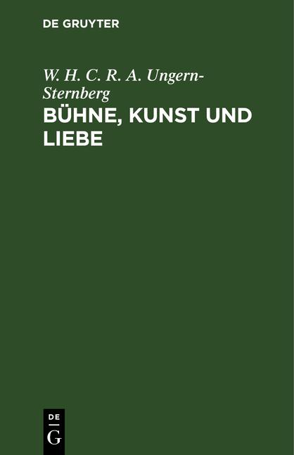 Cover-Bild Bühne, Kunst und Liebe