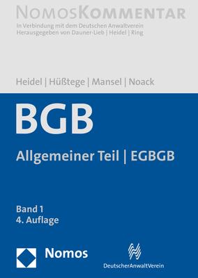 Cover-Bild Bürgerliches Gesetzbuch: Allgemeiner Teil - EGBGB