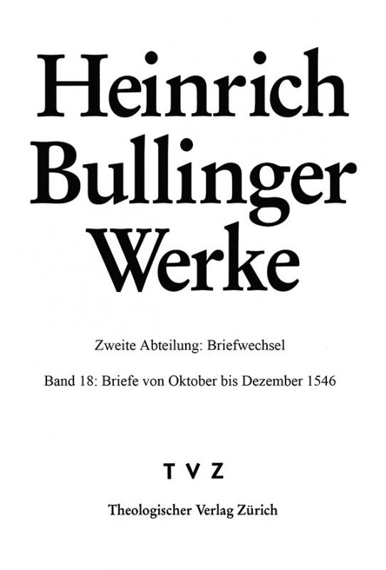 Cover-Bild Bullinger, Heinrich: Werke