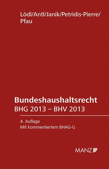 Cover-Bild Bundeshaushaltsrecht BHG 2013