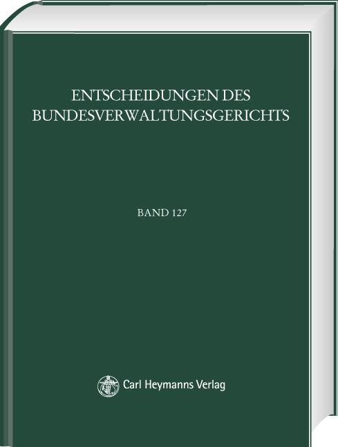 Cover-Bild BVerwGE - Entscheidungen des Bundesverwaltungsgerichts