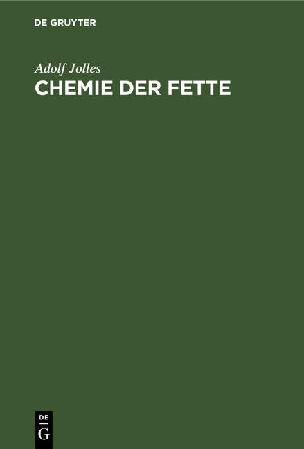 Cover-Bild Chemie der Fette