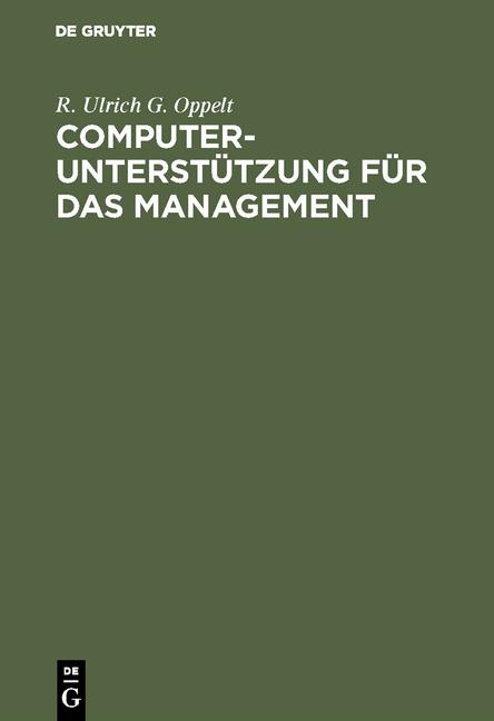 Cover-Bild Computerunterstützung für das Management