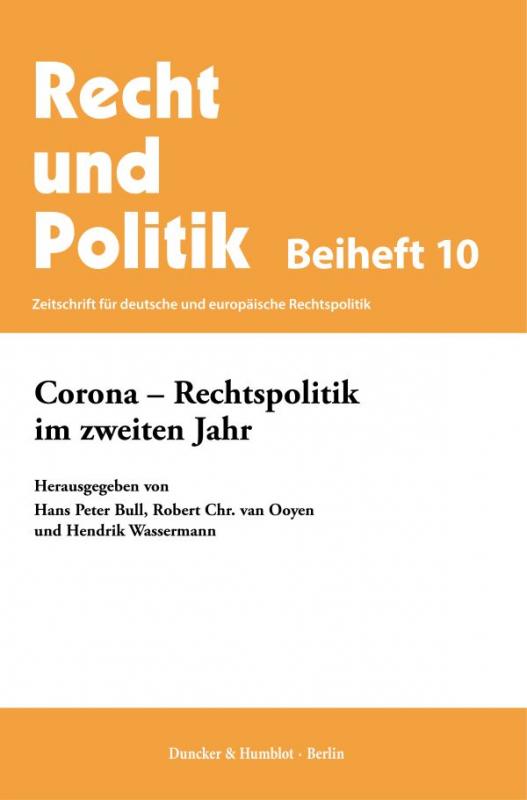 Cover-Bild Corona – Rechtspolitik im zweiten Jahr.