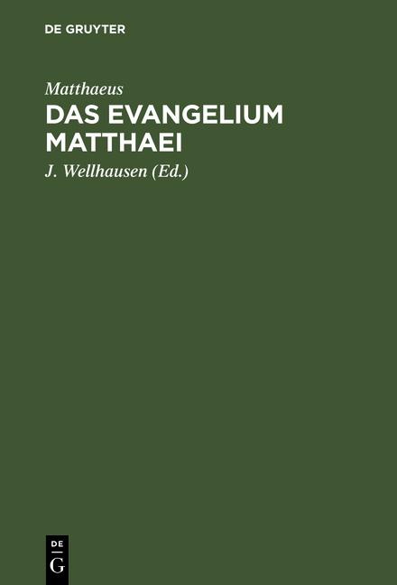 Cover-Bild Das Evangelium Matthaei