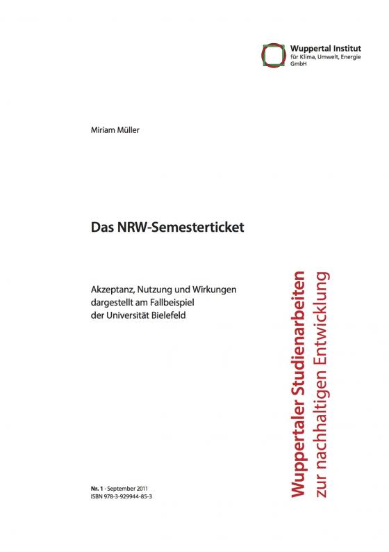 Cover-Bild Das NRW-Semesterticket