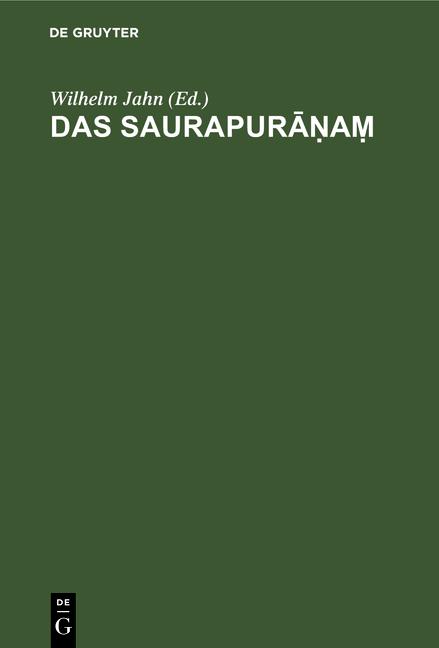 Cover-Bild Das Saurapurāṇaṃ