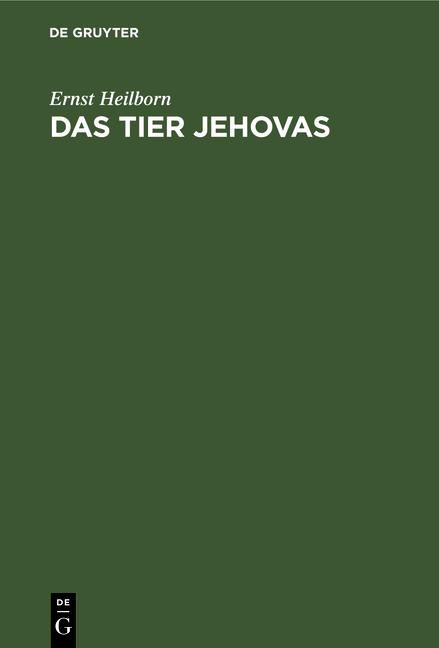 Cover-Bild Das Tier Jehovas
