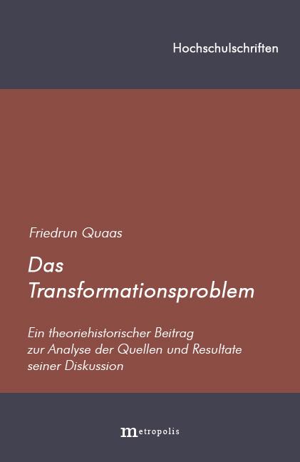 Cover-Bild Das Transformationsproblem