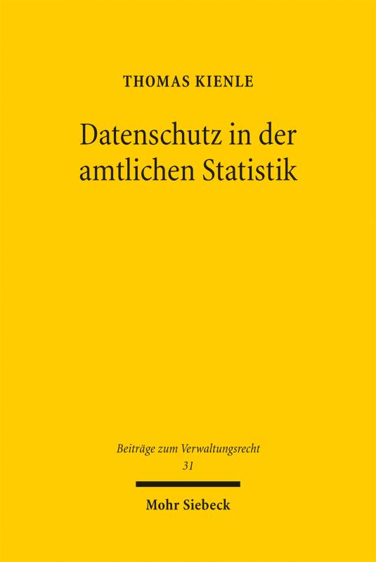 Cover-Bild Datenschutz in der amtlichen Statistik