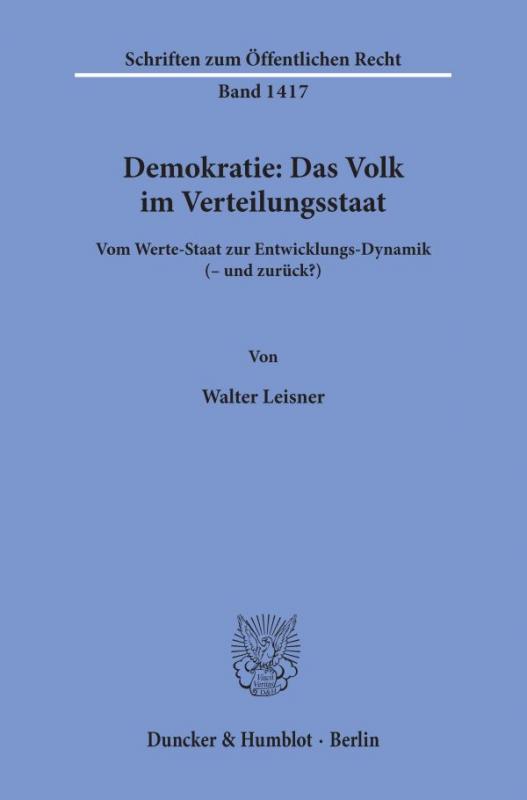 Cover-Bild Demokratie: Das Volk im Verteilungsstaat.