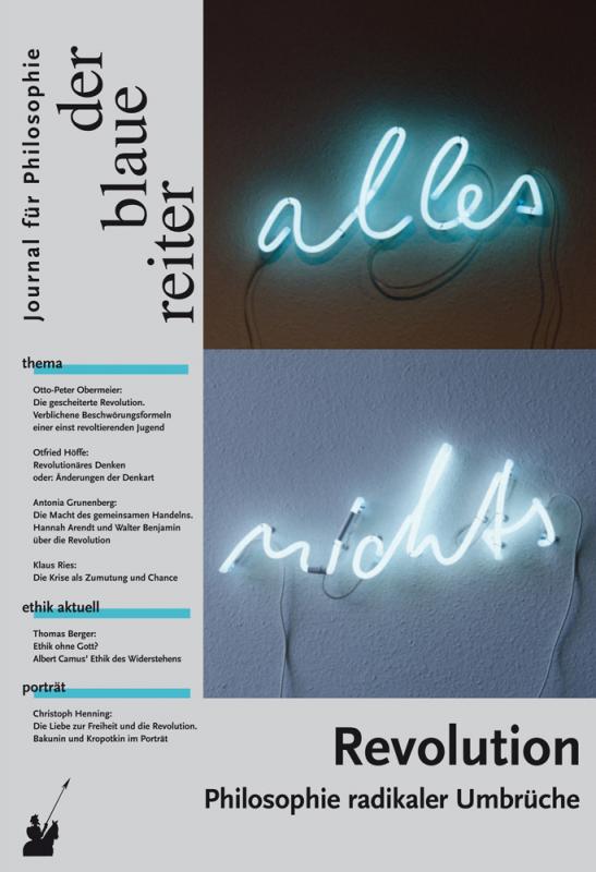 Cover-Bild Der Blaue Reiter. Journal für Philosophie / Revolution