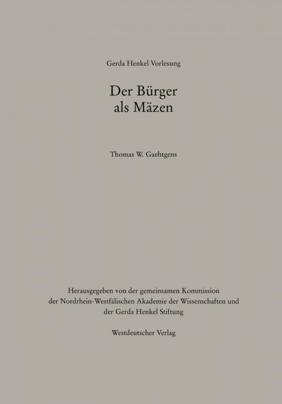 Cover-Bild Der Bürger als Mäzen