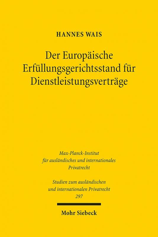 Cover-Bild Der Europäische Erfüllungsgerichtsstand für Dienstleistungsverträge