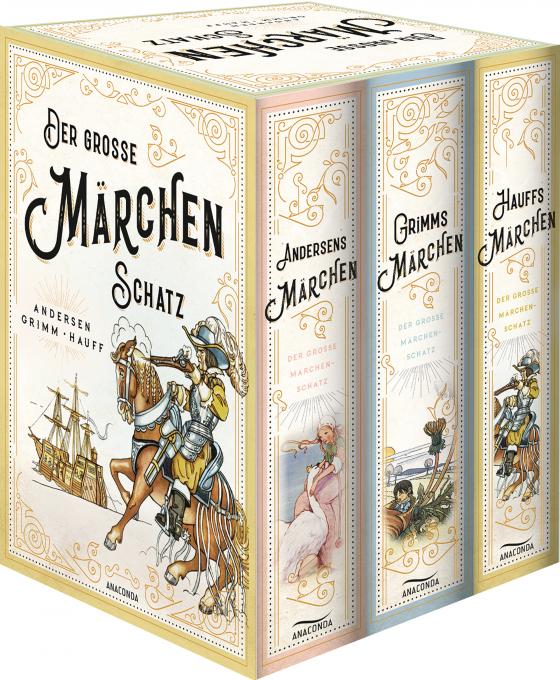 Cover-Bild Der große Märchenschatz (Andersens Märchen - Grimms Märchen - Hauffs Märchen) (3 Bände im Schuber)