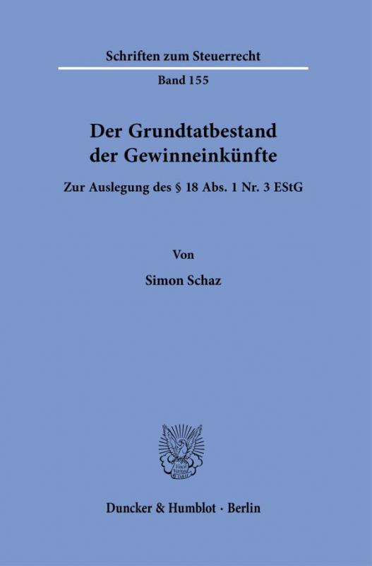 Cover-Bild Der Grundtatbestand der Gewinneinkünfte.