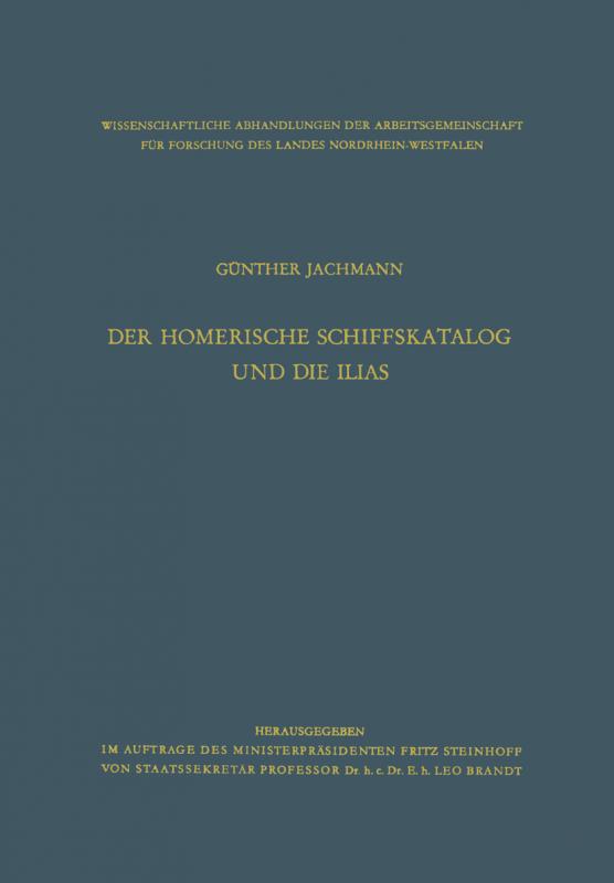 Cover-Bild Der homerische Schiffskatalog und die Ilias