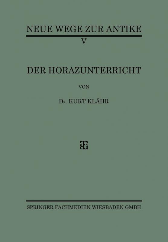 Cover-Bild Der Horazunterricht