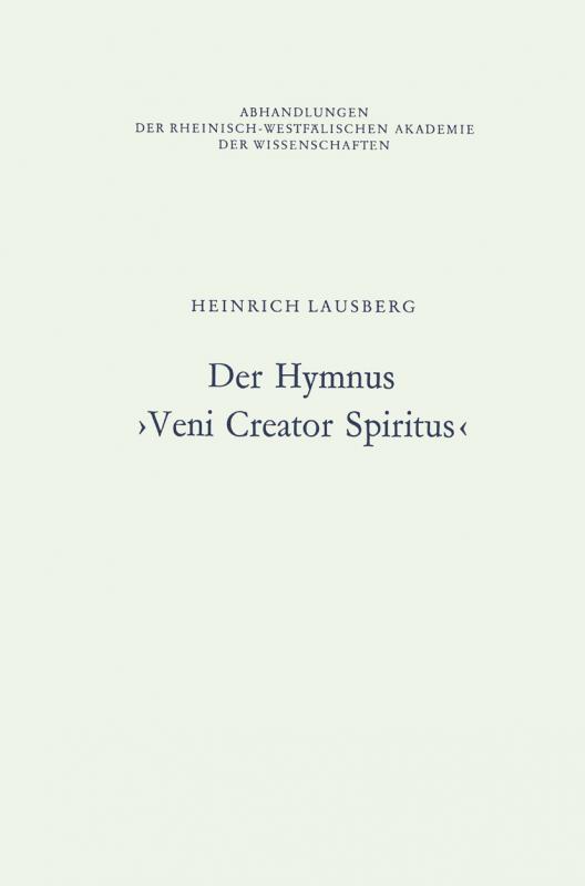 Cover-Bild Der Hymnus ›Veni Creator Spiritus‹