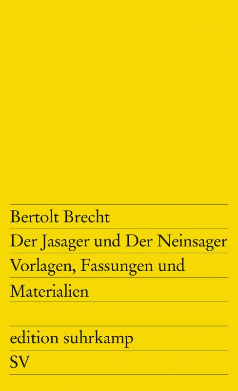 Cover-Bild Der Jasager und Der Neinsager