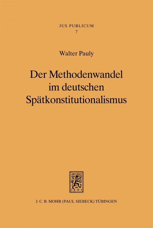 Cover-Bild Der Methodenwandel im deutschen Spätkonstitutionalismus