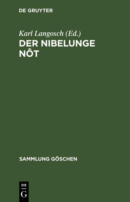 Cover-Bild Der Nibelunge Nôt