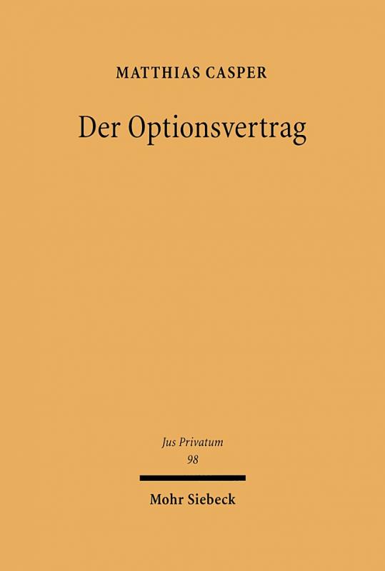 Cover-Bild Der Optionsvertrag
